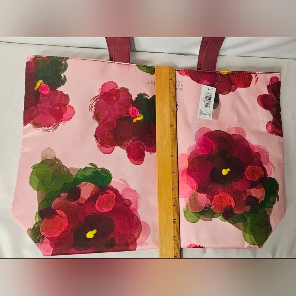 3 * Clinique x Jonathan Cohen Beach Tote Bag Shopping Shoulder Travel Flowers - Picture 6 of 9